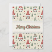 スカンジナビアのサンタ風グノーム クリスマスカード (正面)