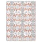 スカンジナビアのシックなバラ金ゴールド幾何学白大理石 テーブルクロス (正面)