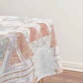 スカンジナビアのシックなバラ金ゴールド幾何学白大理石 テーブルクロス (インサイチュ)