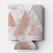 スカンジナビアのシックなバラ金ゴールド幾何学白大理石 缶クーラー (裏面)