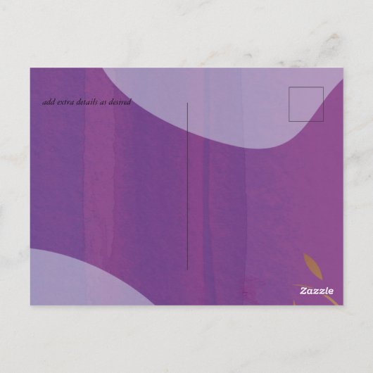 スカンジナビアのジャパンディモダンアブストラクトウェディング ポストカード (裏面)