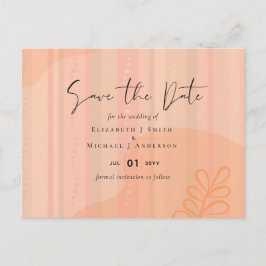 スカンジナビアのジャパンディモダンアブストラクトウェディング ポストカード