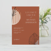 スカンジナビアのジャパンディモダンアブストラクトセーブ日付 招待状 (スタンド正面)