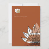 スカンジナビアのジャパンディモダンアブストラクトセーブ日付 招待状 (裏面)