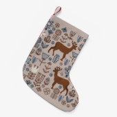スカンジナビアのスタイルに スモールクリスマスストッキング (正面 (吊り時))