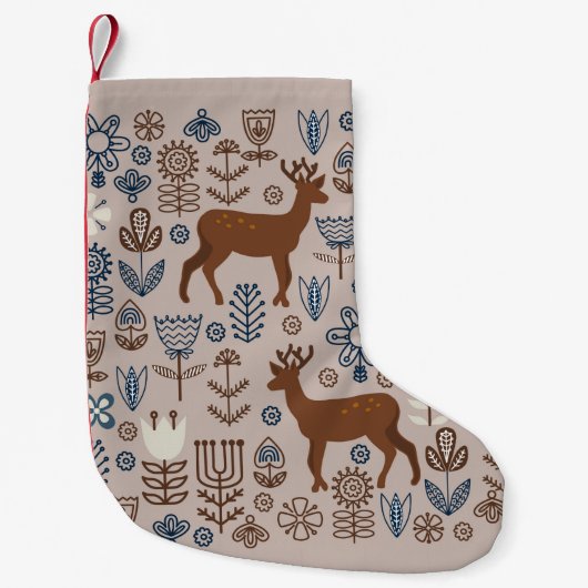 スカンジナビアのスタイルに スモールクリスマスストッキング (正面)