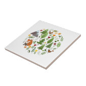 スカンジナビアのスタイルのイラストレーションの円 タイル (側面)