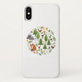 スカンジナビアのスタイルのイラストレーションの円 Case-Mate iPhoneケース (裏面)