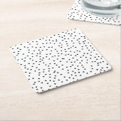 スカンジナビアのスタイルの三角形パターン スクエアペーパーコースター (アングル)