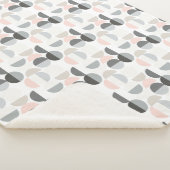 スカンジナビアのスタイルの半円パターン シェルパブランケット (3/4)