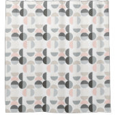 スカンジナビアのスタイルの半円パターン シャワーカーテン (正面)