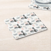 スカンジナビアのスタイルの半円パターン スクエアペーパーコースター (アングル)