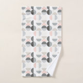 スカンジナビアのスタイルの半円パターン バスタオルセット (ハンドタオル)