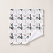 スカンジナビアのスタイルの半円パターン バスタオルセット (ウォッシュタオル)