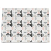 スカンジナビアのスタイルの半円パターン ラージペーパーバッグ (正面)