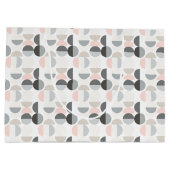 スカンジナビアのスタイルの半円パターン ラージペーパーバッグ (裏面)