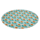 スカンジナビアのスタイルの幾何学的なオレンジパターン カッティングボード (角)