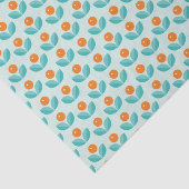 スカンジナビアのスタイルの幾何学的なオレンジパターン 薄葉紙 (詳細)