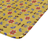 スカンジナビアのスタイルの幾何学的な花パターン カッティングボード (角)