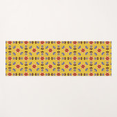 スカンジナビアのスタイルの幾何学的な花パターン ヨガマット (正面(横))