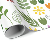 スカンジナビアのスタイルの植物相及び動物群パターン ラッピングペーパー (ロールコーナー)