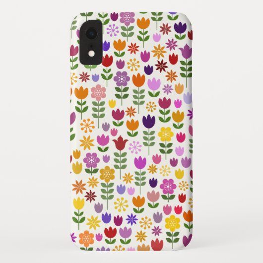 スカンジナビアのスタイルの花模様 Case-Mate iPhoneケース (裏面)