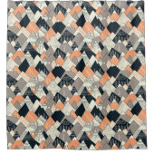 スカンジナビアのスタイル山パターン シャワーカーテン (正面)