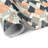 スカンジナビアのスタイル山パターン ラッピングペーパー (ロールコーナー)