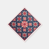 スカンジナビアのスノーフレーククリスマスナプキン スタンダードカクテルナプキン (角)