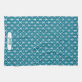 スカンジナビアのスノーフレークセーターパーソナライズされたニット キッチンタオル (横)