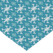 スカンジナビアのスノーフレークセーター編み模様 ショートテーブルランナー (コーナー)