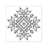 スカンジナビアのスノーフレーク、クリスマス冬の編み物 セルフインキングスタンプ (デザイン)