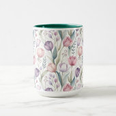 スカンジナビアのチューリップ花の模様 マグカップ (中央)