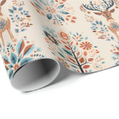 スカンジナビアのトナカイのホリデー ラッピングペーパー (ロールコーナー)