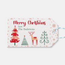 スカンジナビアのトナカイフェスティバルツリーメリークリスマス