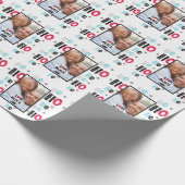 スカンジナビアのドードル写真クリスマスモダン ラッピングペーパー (角)