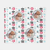 スカンジナビアのドードル写真ブランケットのクリスマスプレゼント フリースブランケット (正面(横))