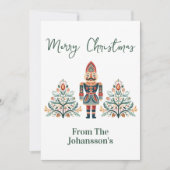 スカンジナビアのナッツクラッカー　カスタムネーム　クリスマス シーズンカード (正面)