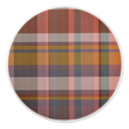 スカンジナビアのファッショナブルなスコットランドのクランドレッドのテクスチャ セラミックノブ