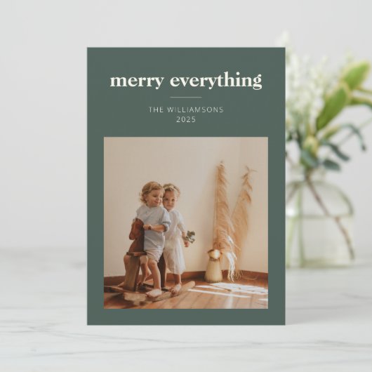スカンジナビアのファームハウスモダングメリーリーンフォト シーズンカード (スタンド正面)