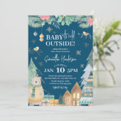 スカンジナビアのベビー外は寒い'赤ちゃんシャワー 招待状 (スタンド正面)