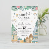 スカンジナビアのベビー外は寒い'赤ちゃんシャワー 招待状 (スタンド正面)