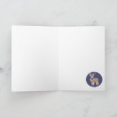 スカンジナビアのメリークリスマスウッドランドディアー カード (内部)