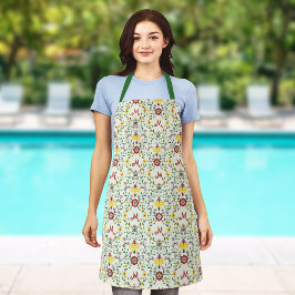 スカンジナビアのローズマリングモノグラムパターン北欧 エプロン