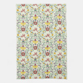 スカンジナビアのローズマリングモノグラムパターン北欧 キッチンタオル (縦)