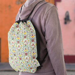 スカンジナビアのローズマリングモノグラムパターン北欧 ナップサック