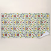 スカンジナビアのローズマリングモノグラムパターン北欧 ビーチタオル (正面)