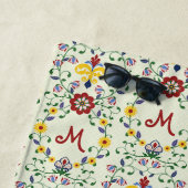 スカンジナビアのローズマリングモノグラムパターン北欧 ビーチタオル (インサイチュ)