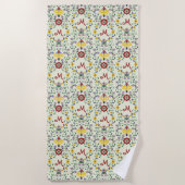 スカンジナビアのローズマリングモノグラムパターン北欧 ビーチタオル (正面)