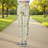 スカンジナビアのローズマリングモノグラムパターン北欧 レギンス